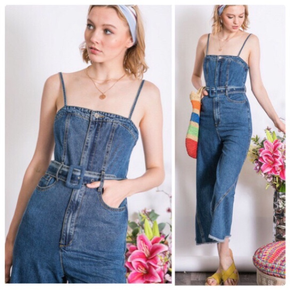 Jenna Indigo Denim Jumpsuit - Picture 5 of 7